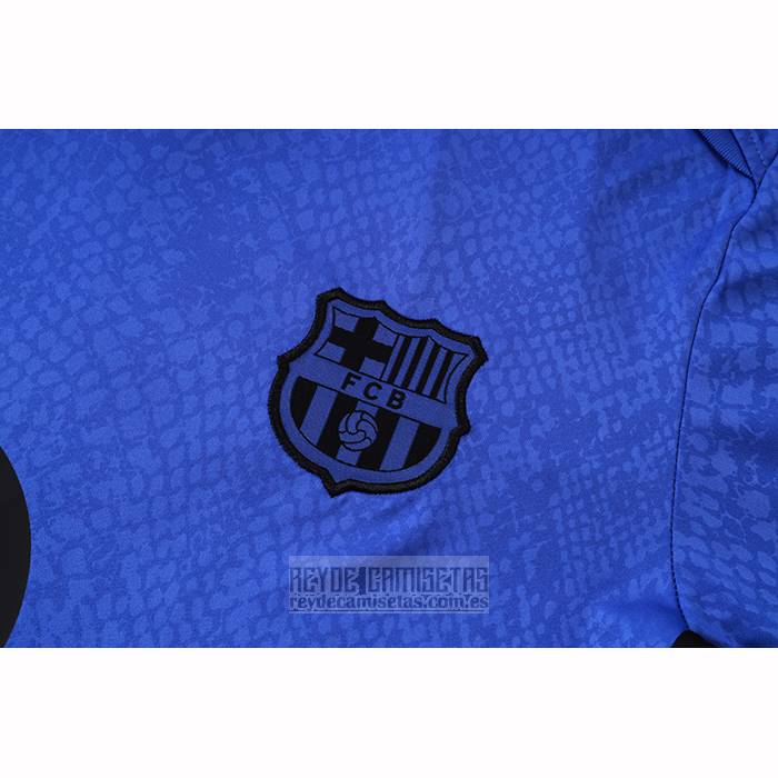 Chandal del Barcelona Manga Corta 2025-2026 Azul Purpura - Pantalon Corto